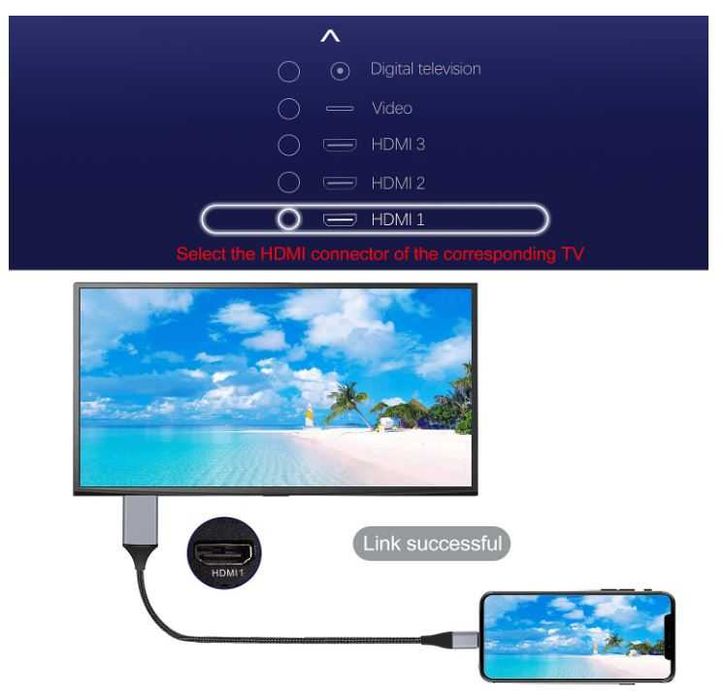 Kabel HDMI dla iPhone 2m 1080P HD