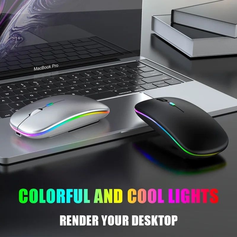 Акумуляторна бездротова мишка з RGB підсвіткою