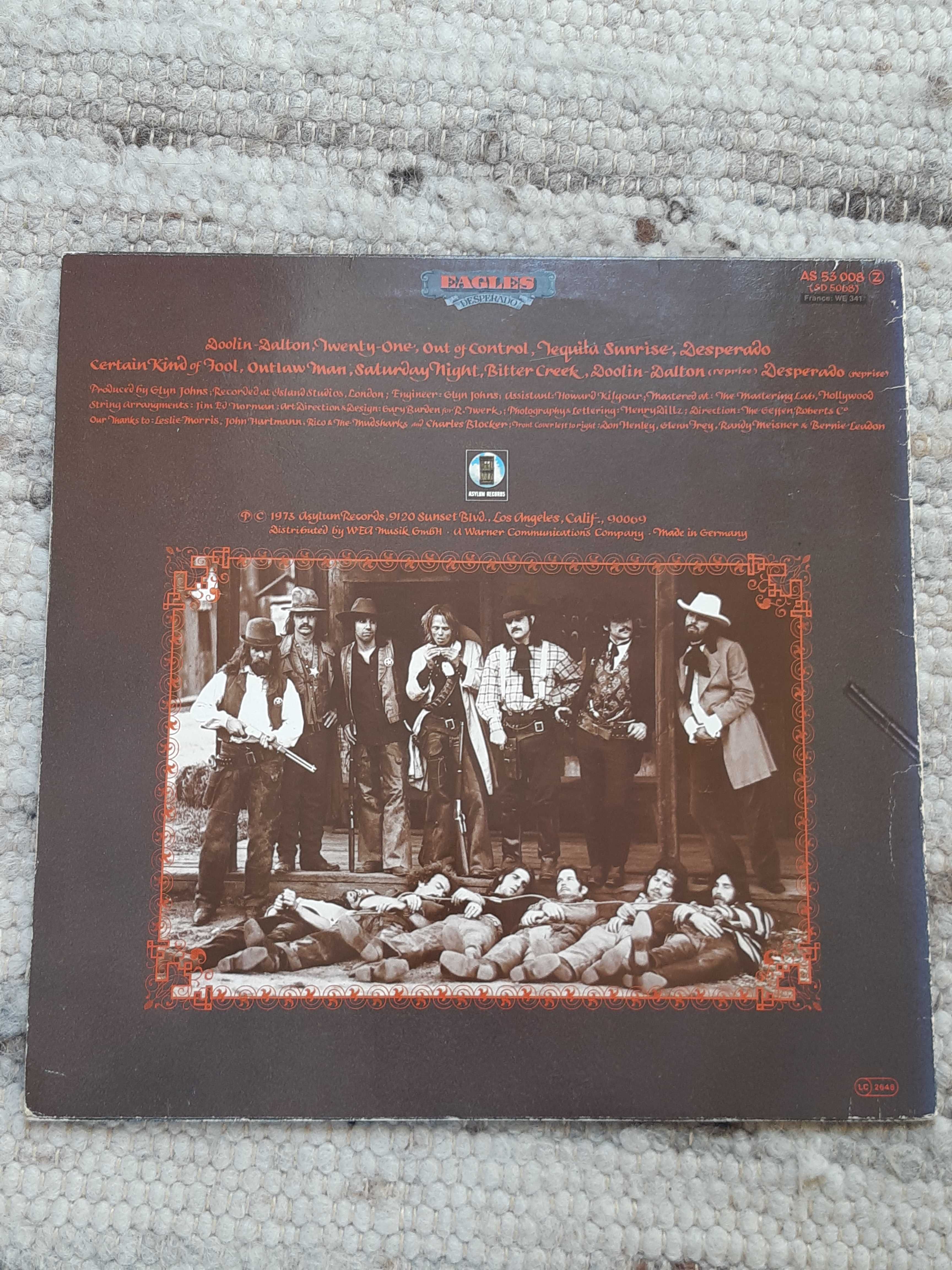 EX+, 1. wyd. niem. 1973, Eagles LP Desperado, winyl