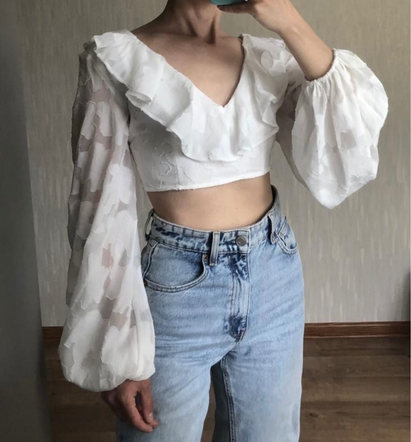 Топ  с рукавами от shein, размер l