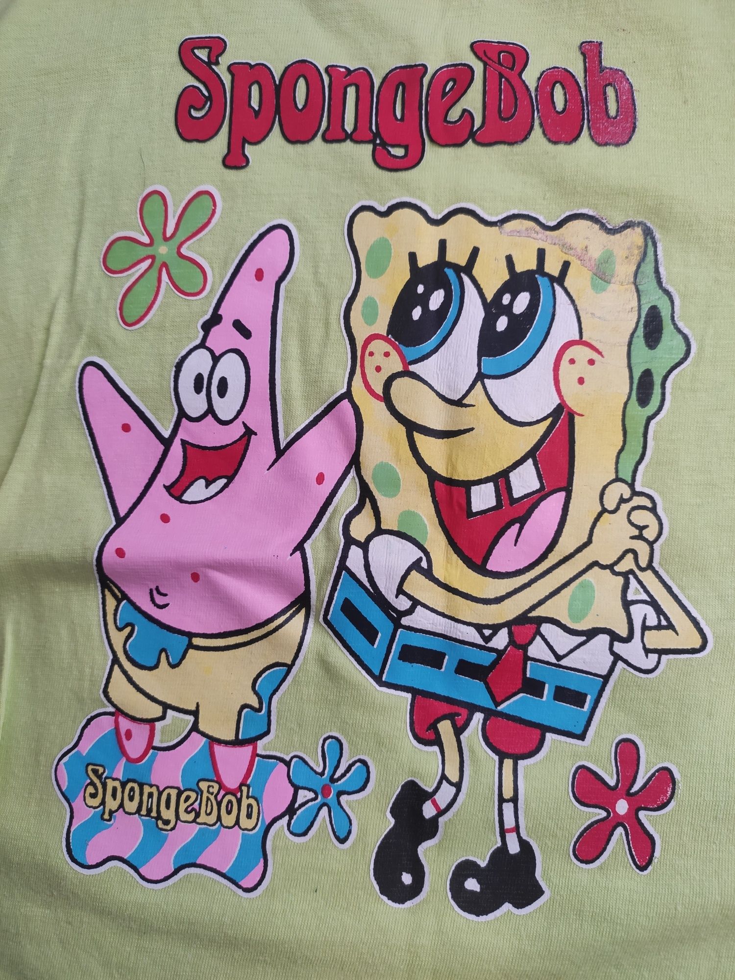 3 koszulki SpongeBob, Kwiaty, Motyl dla dziewczynki na 5-6lat