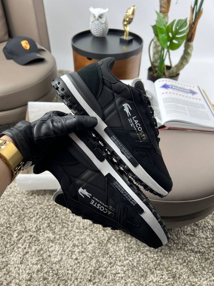 Чоловічі кросівки лакоста еліт актів Lacoste Elite Active Black White
