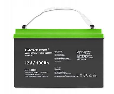 Аккумулятор Qoltec gel 100 ah