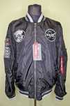 Nowa kurtka Alpha Industries MA-1 NASA Voyager Rev black rozmiar 2XL
