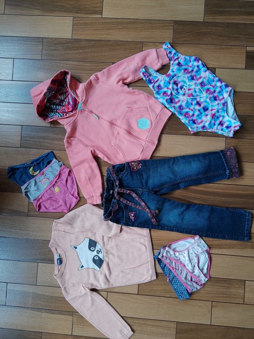 Paczka paka 28 szt ubrań dla dziewczynki rozm 110 116