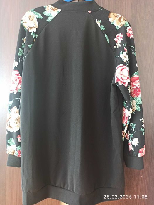 Sportowa sukienka rozpinana kwiaty tunika 42 XL może być do karmienia