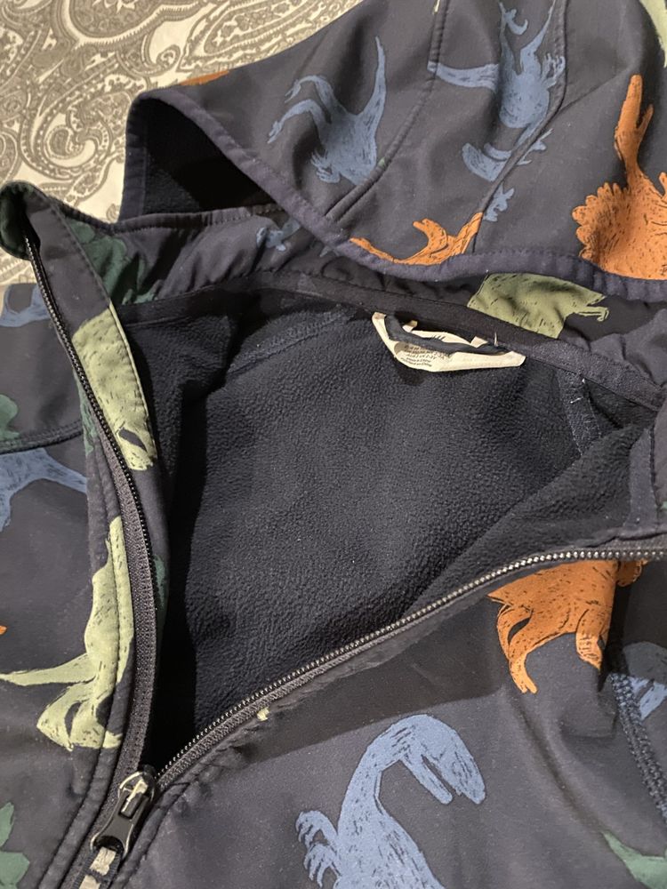 H&M 98 kurtka przeciwdeszczowa softshell dinozaury wodoodporna