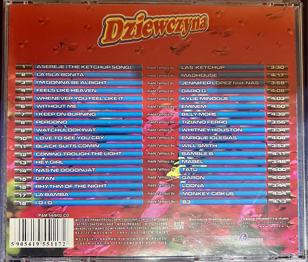 Płyta CD Dziewczyna 2002 z wytwórni Megasus
