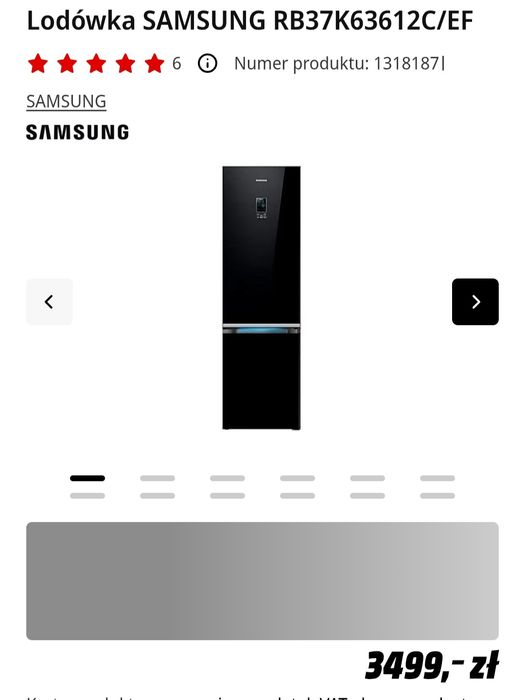 Lodówka Samsung szkło