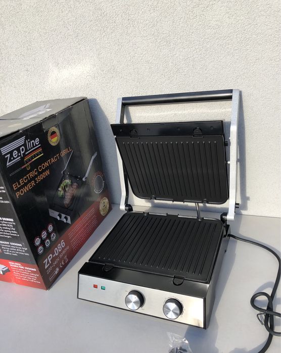 Гриль електрична Zepline 3500W Сендвічниця гриль електричний