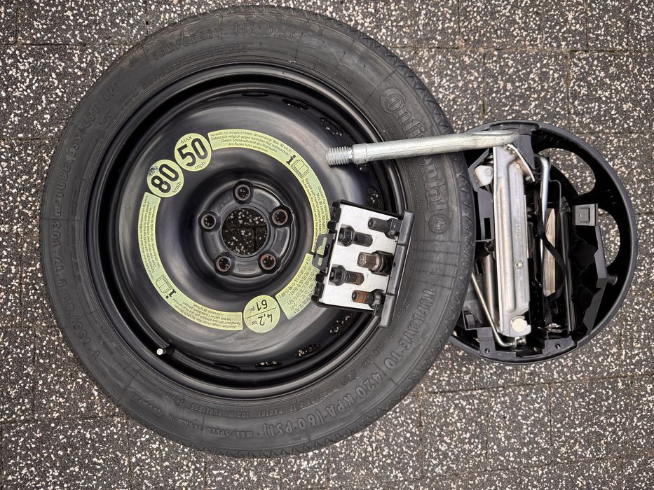 Koło zapasowe Zapas Dojazdówka 17 Mercedes w207 w212 zestaw ucho