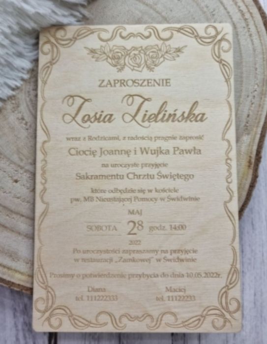 Ślubne zaproszenia podziękowania zawieszki na alkohol