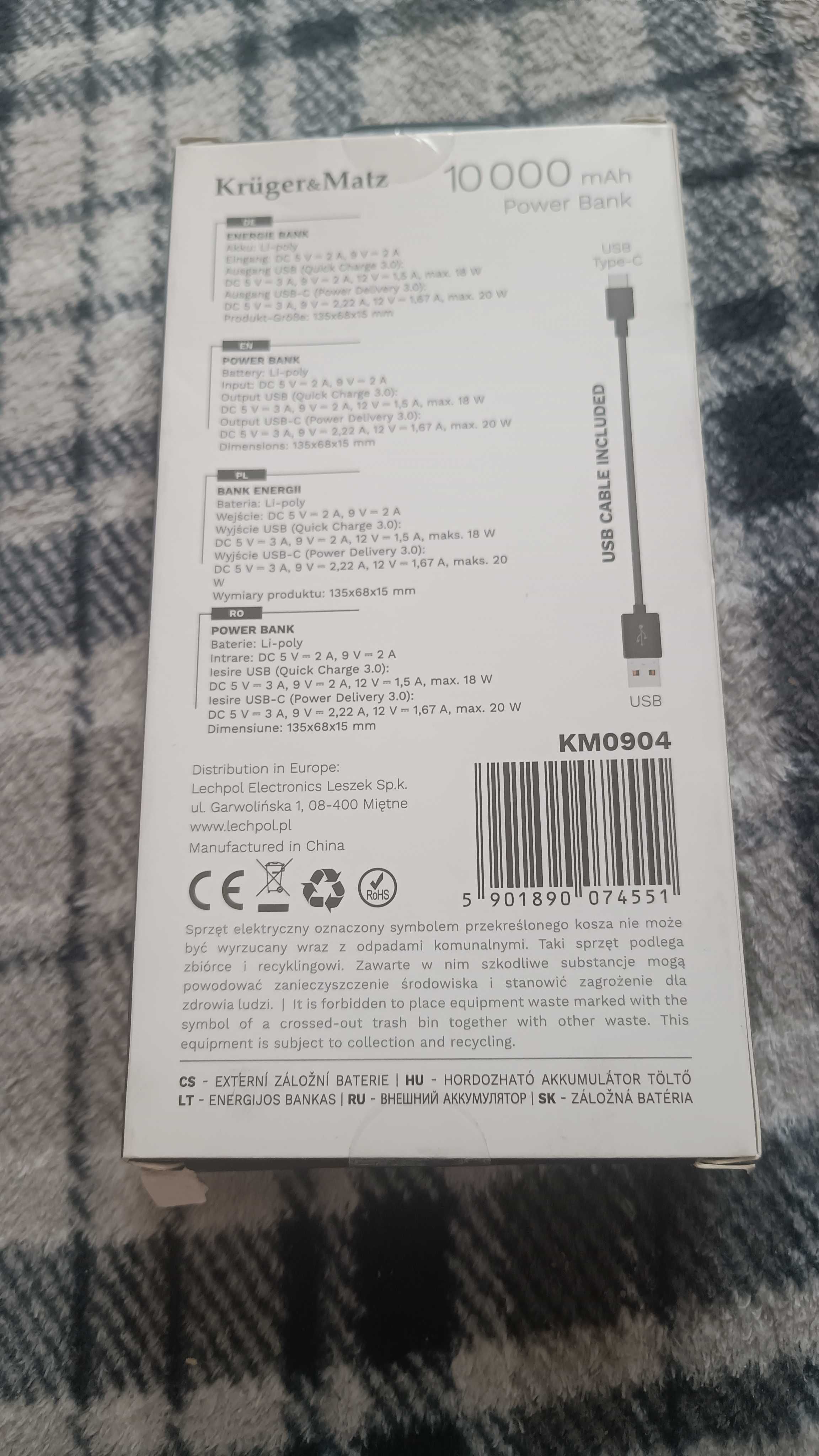 Sprzedam nowy Power Bank Kruger&Matz