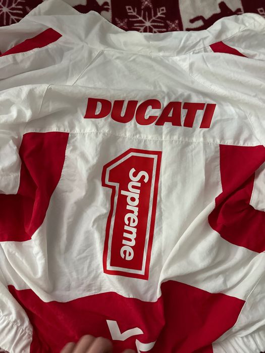 Supreme Ducati Track Jacket Light Grey