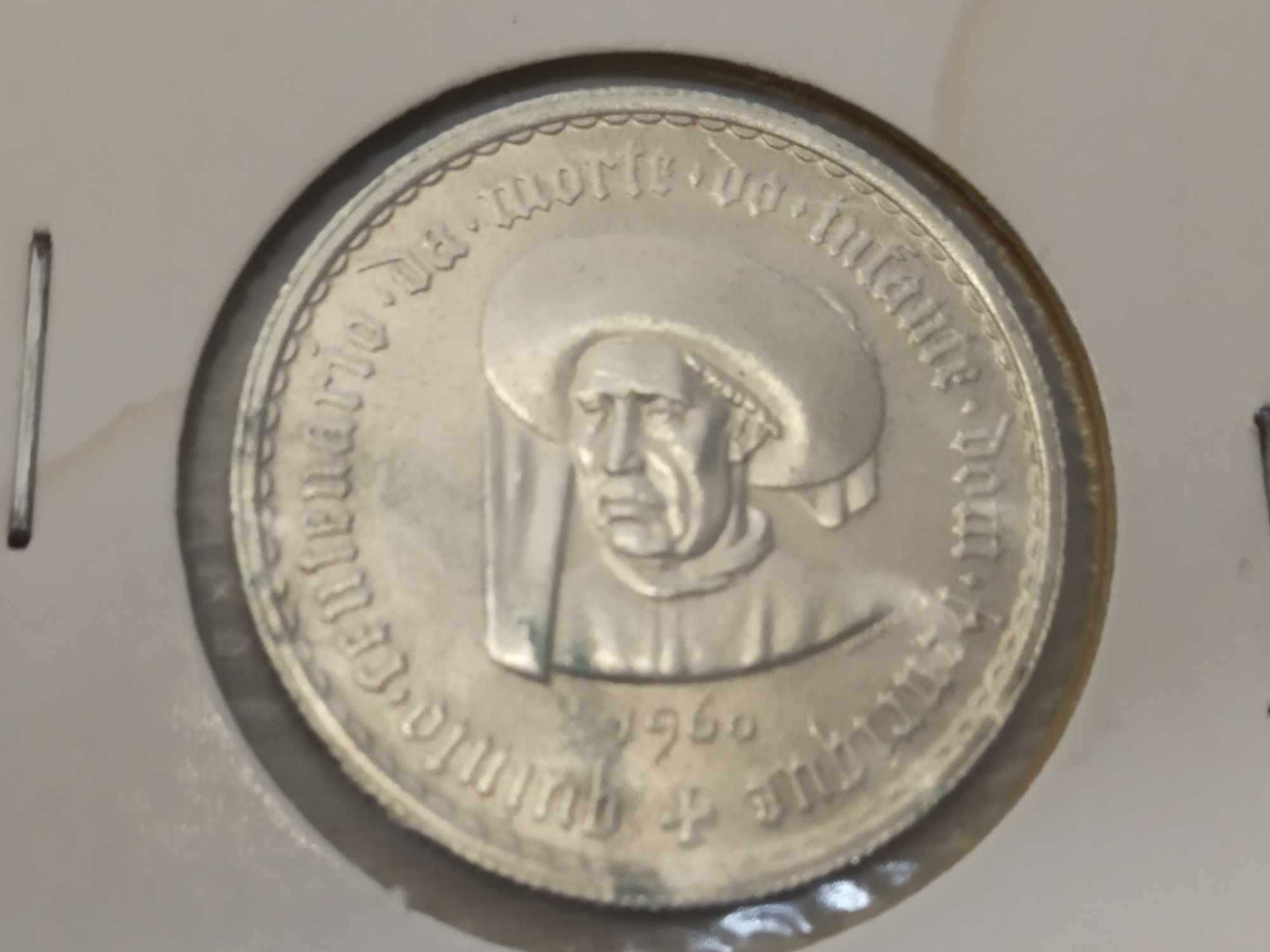 3 moedas prata centenario Infante D.Henrique 20 10 e 5 escudos 1960