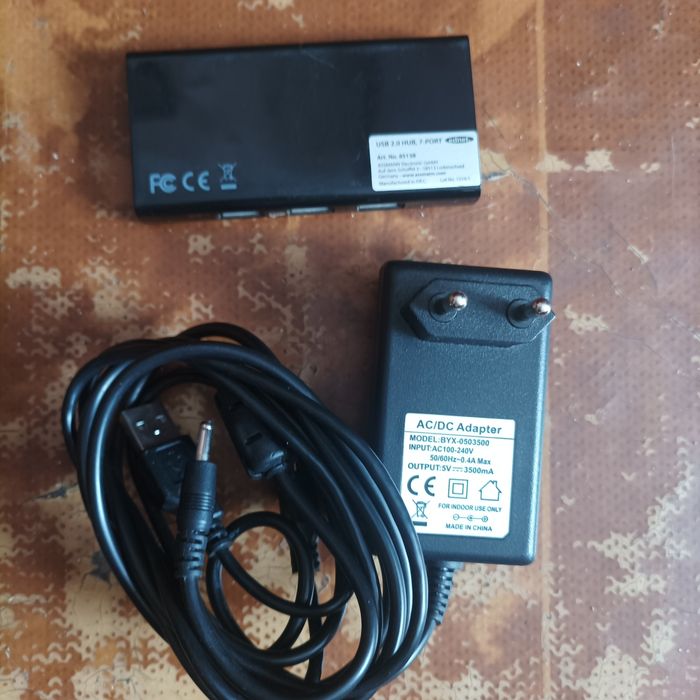 USB концентратор 2.0 HUB/7-port. Док- станция с блоком питания