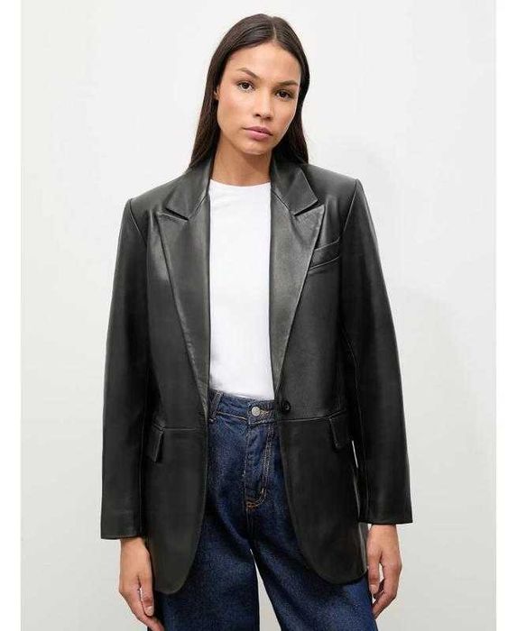 Чорний піджак шкіряний primark