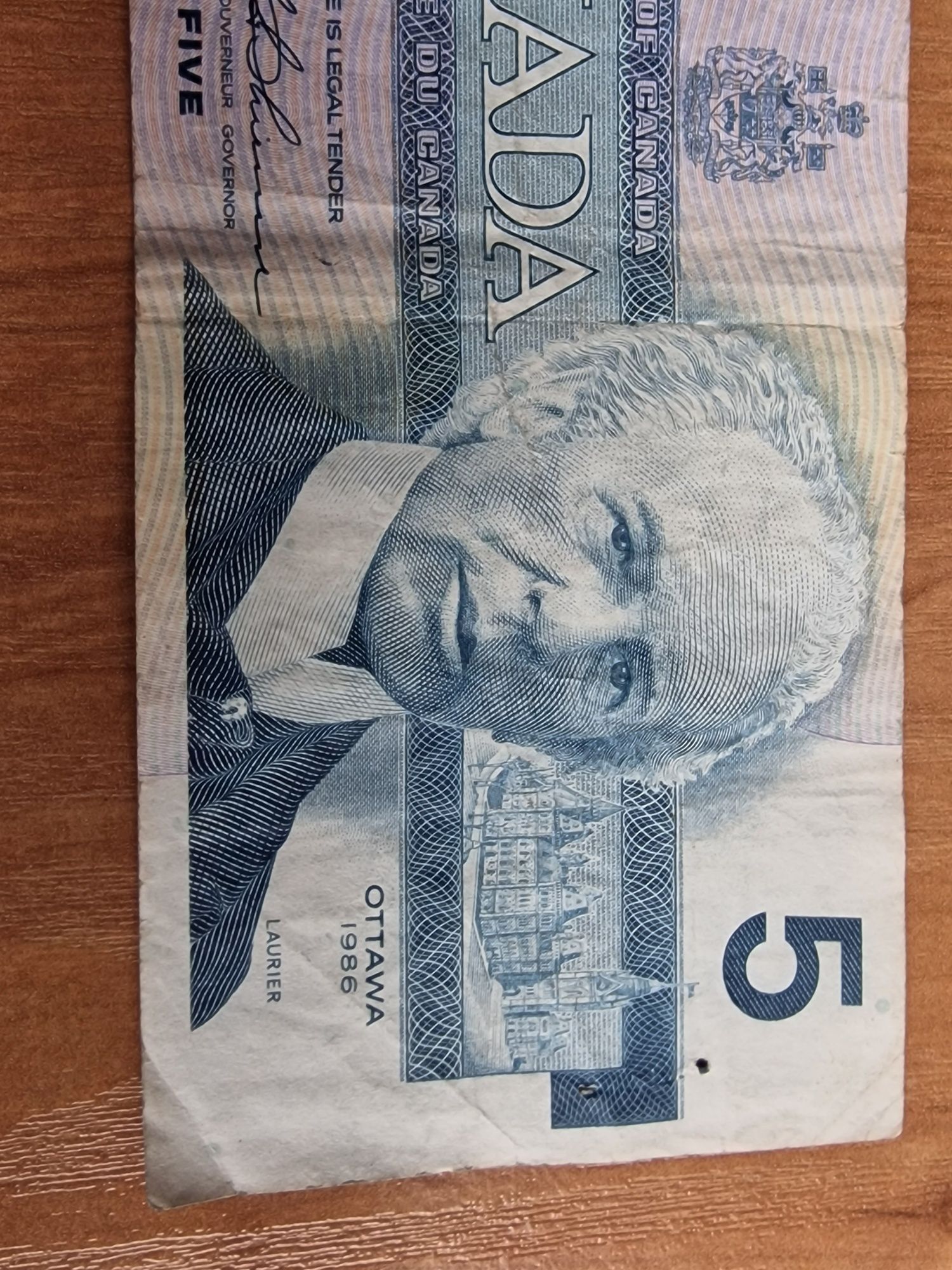 5 dolarów kanadyjskich 1986