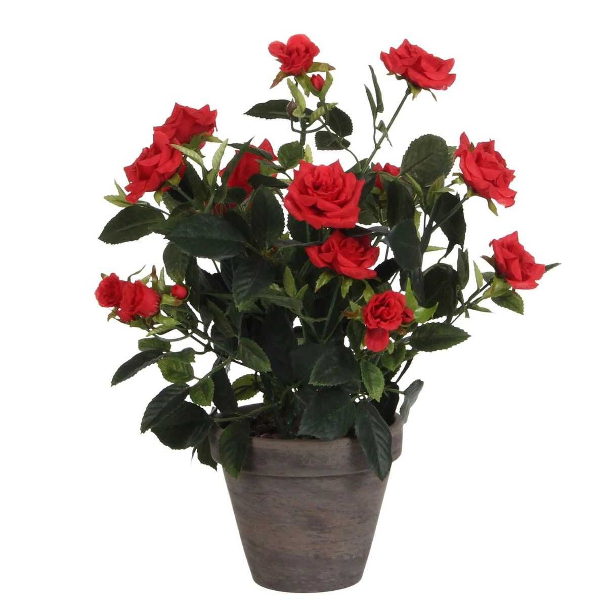Krzew różany sztuczny 33cm czerwony