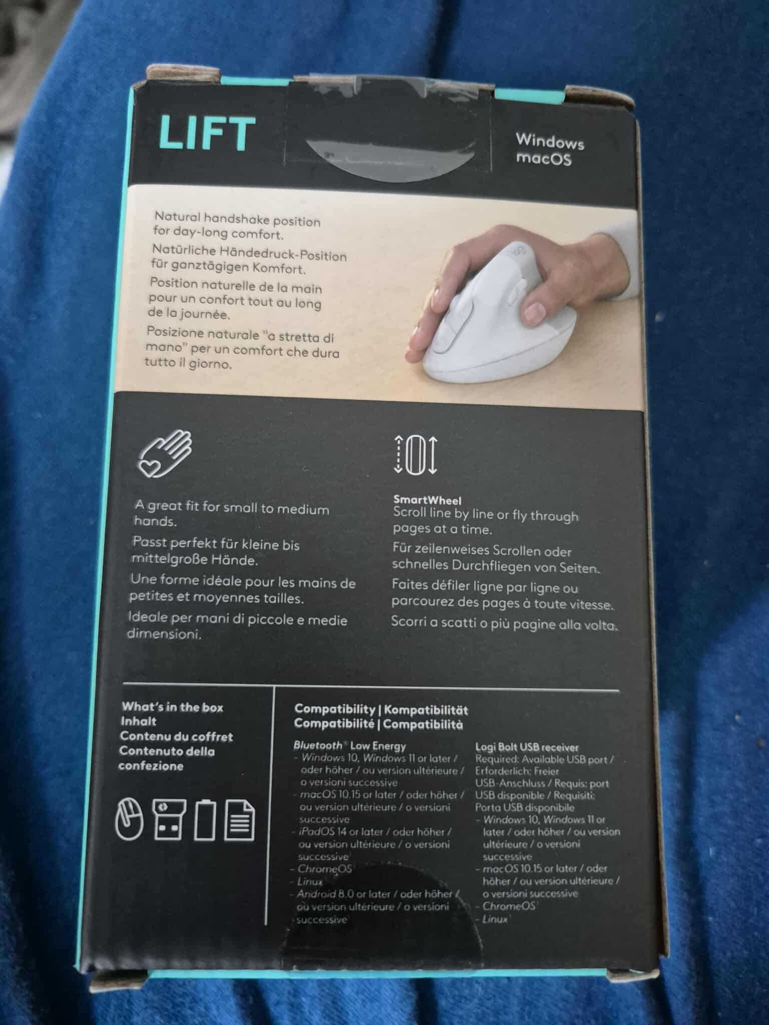 Mysz Logitech Lift Vertical praworęczna biała