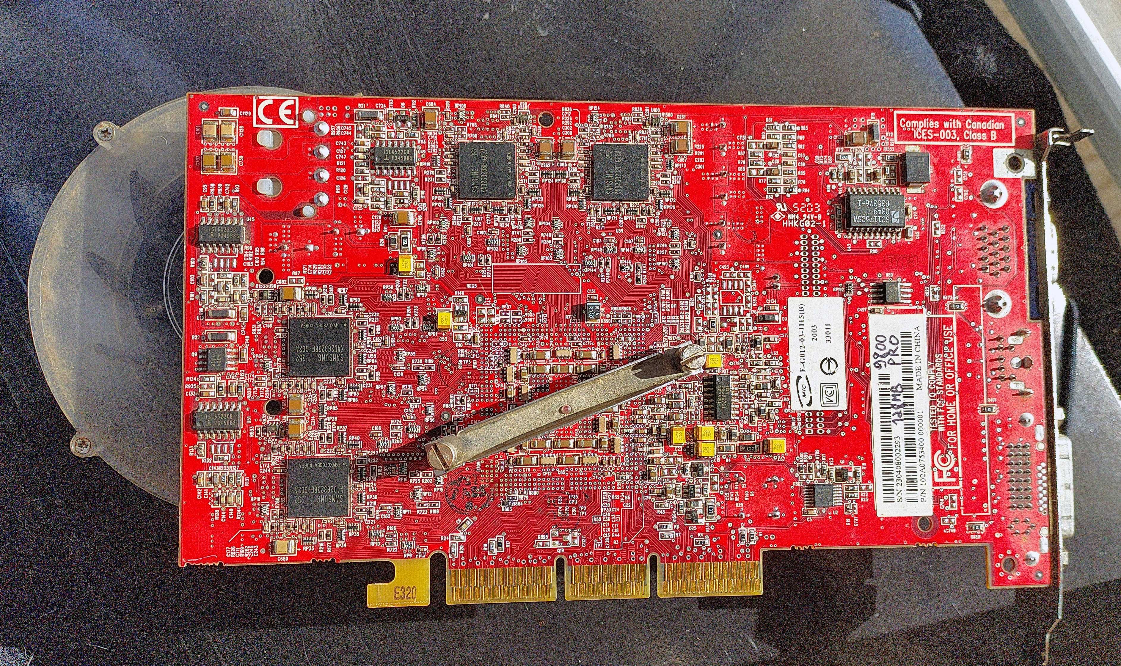 Placa Gráfica Ati Radeon 9800 Pro AGP 128MB 3.3V
