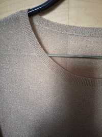 ZARA sweter, bluzka l z błyszczącą nicią