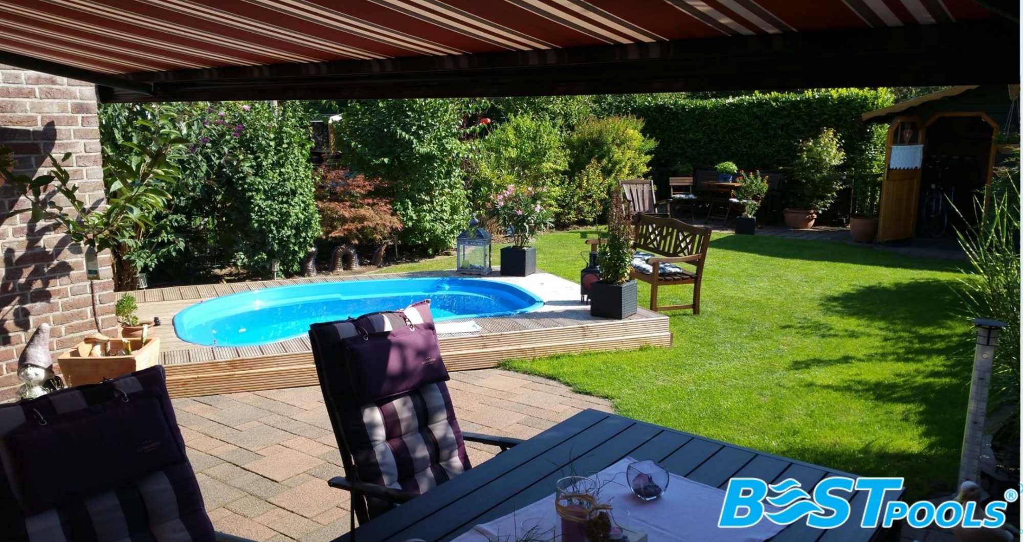 Poliestrowy basen LUCKY 3x2x0.8m marki Bestpools