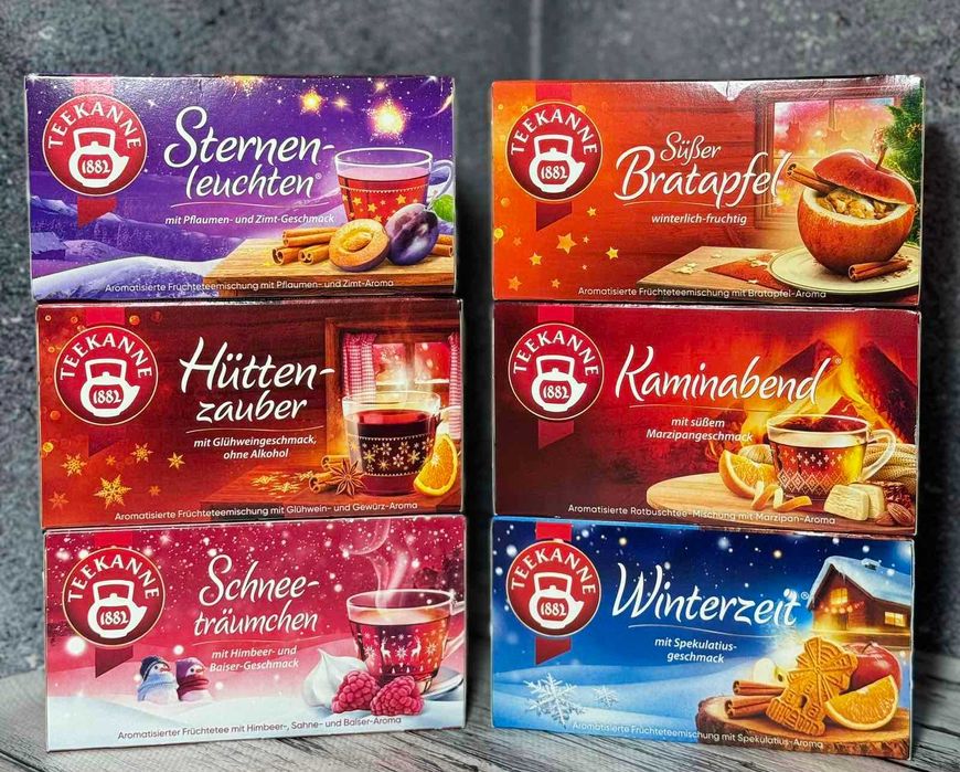 Чай Teekanne з різними смаками.Новий рік.Різдво 50 г 20 шт.*2,5 г
