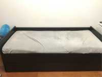 Łóżko Vox z podnoszonym stelażem i szufladą na posciel