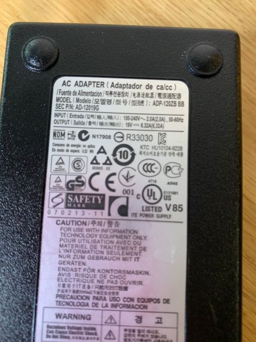 Блок Питания Samsung AC Charger AD-12019G 19V 6.32A 120W Original