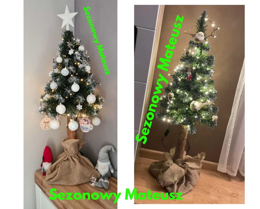 Sosna Diamentowa na Pniu Choinka Sztuczna 180 cm od Producenta 220 cm