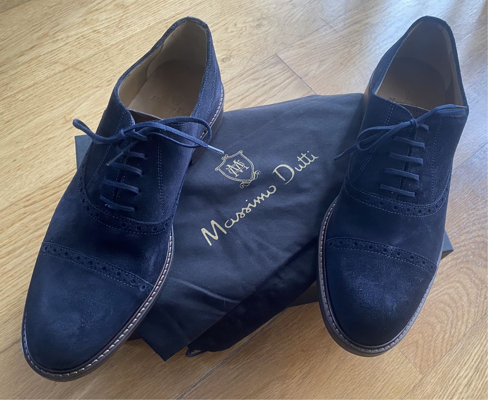 Sapatos Massimo Dutti - “Inglês Serraje Azul”
