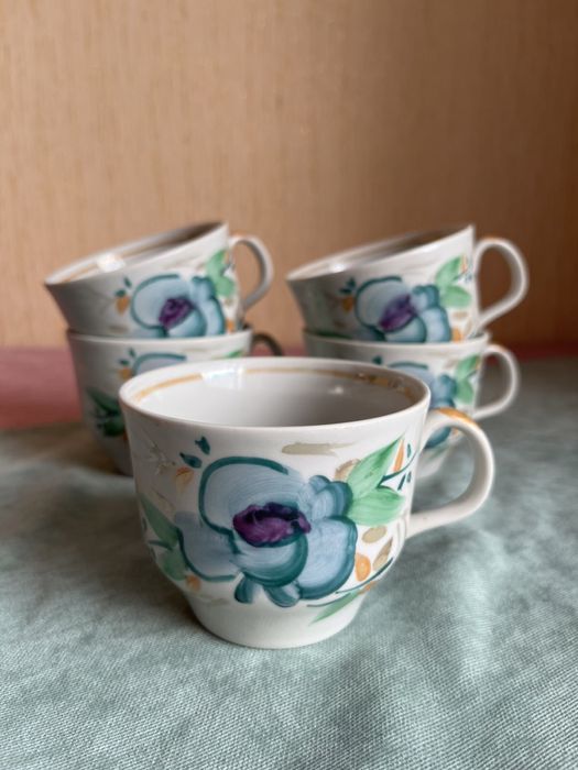 Порцелянові чашки ручного розпису, 5 шт, Полонне