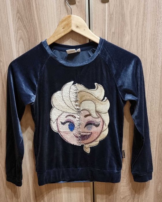 Bluzka bluza z Elzą Kraina Lodu Disney 140 cekiny zmieniające obrazek