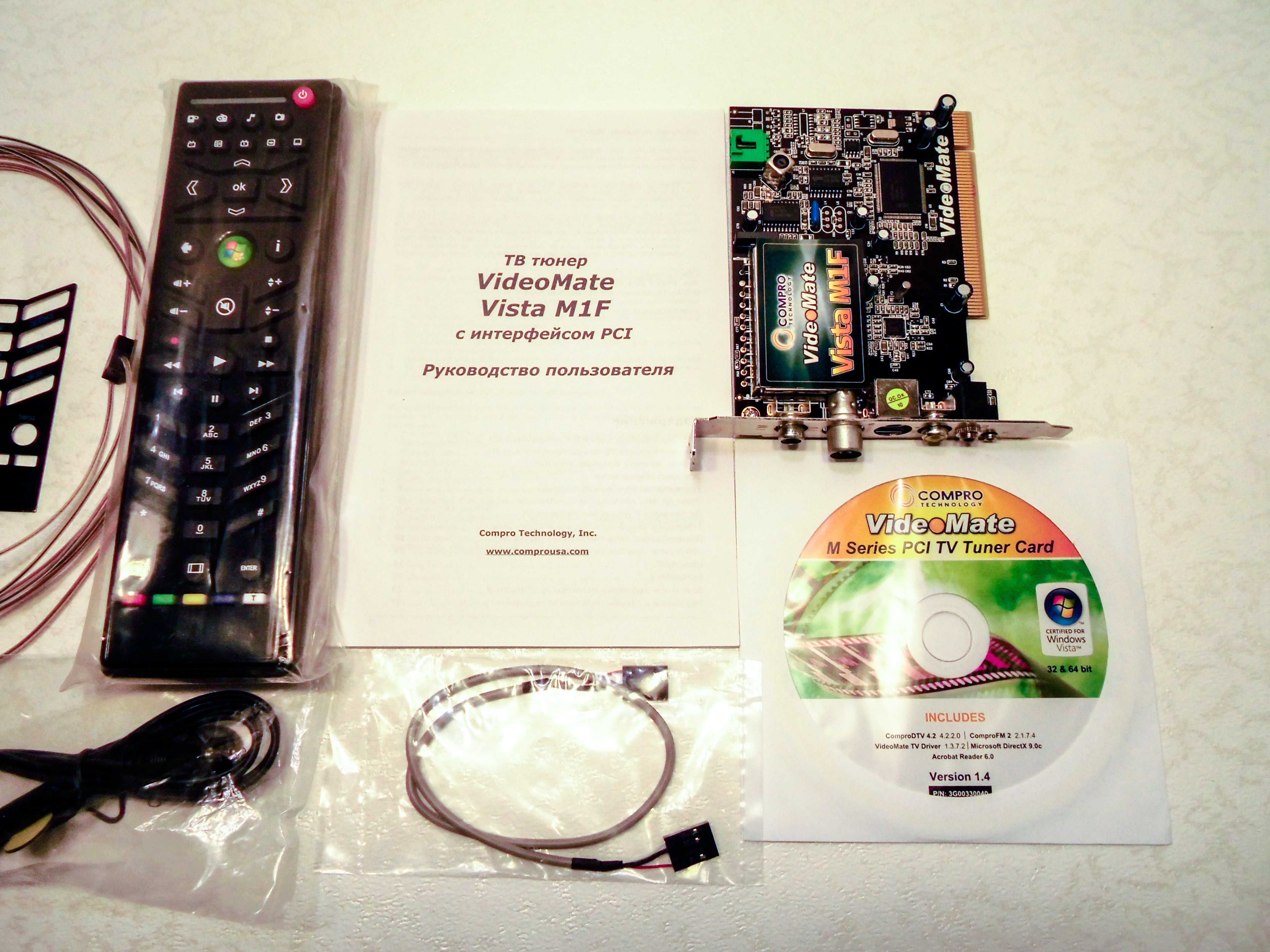 ТВ тюнер VideoMate Vista M1F с интерфейсом PCI