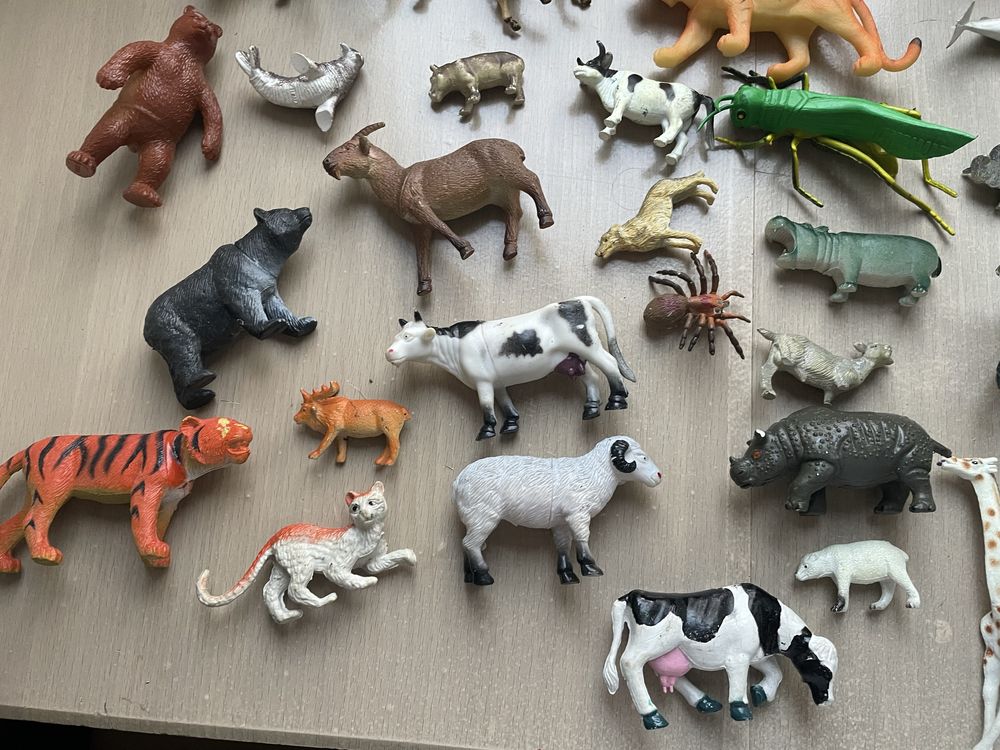 Figurki safari plastikowe figurki zwierząt y2k figurki tygrys żyrafa