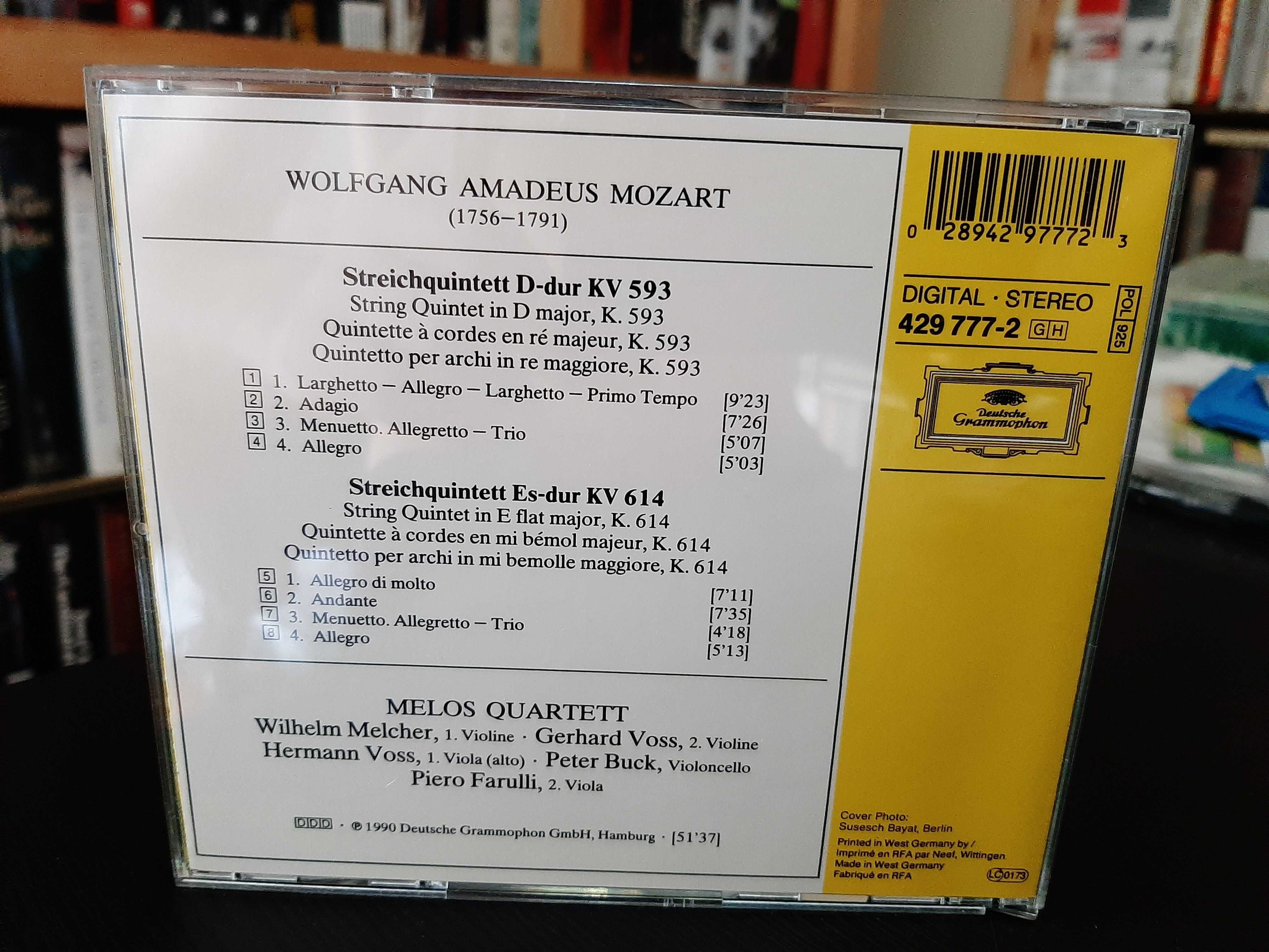 Mozart – String quintets KV 593 & 614 - Melos Quartett, Piero Farulli
