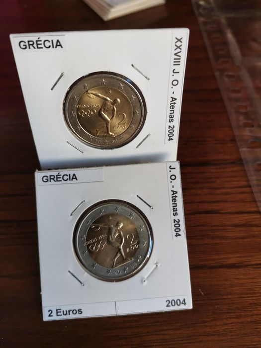 Moeda  UNC de 2€ - Jogos Olímpicos Atenas - Grécia 2004
"Jogos Olímpi