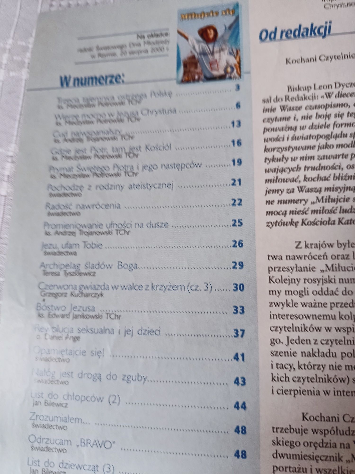Czasopismo, Katolicki Dwumiesięcznik "Miłujcie się", rok 2000