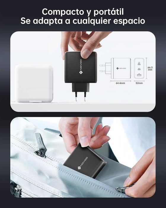 NOVOO RG120 USB C Ładowarka GaN 120W PD3.0 PPS Szybka