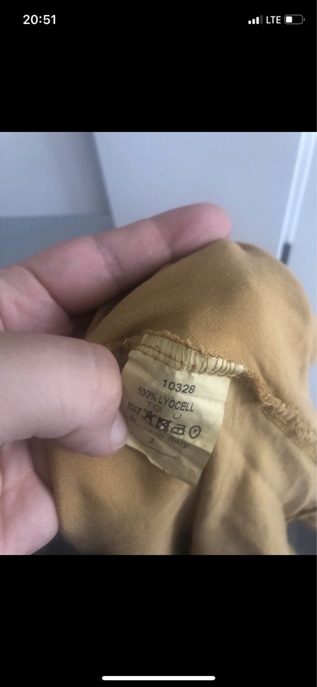 Tunika damska bluzka krotki rekaw musztardowa lyocel  42 XL falbanka