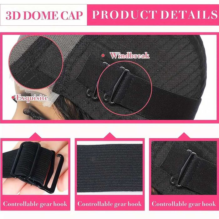 Perucas de cabelo humano sem cola com densidade de 250%, fechamento de