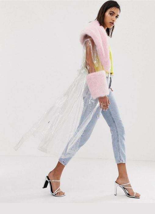 plaszcz z futrem uni