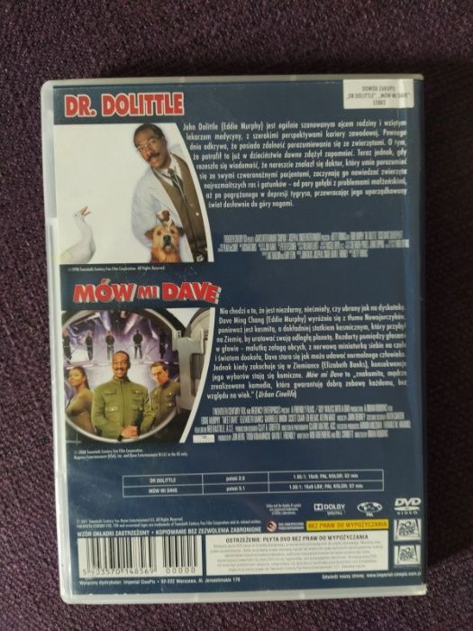 Mów mi Dave/Doctor Dolittle 2 x DVD