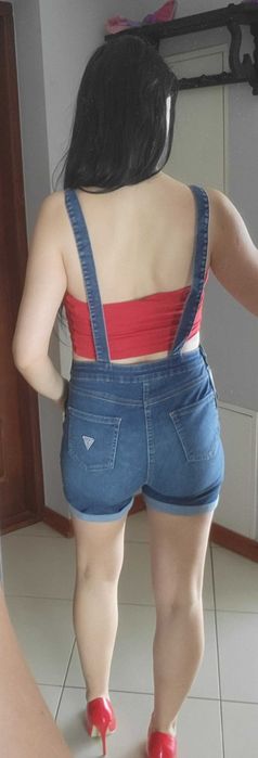 Ogrodniczki krótkie Guess z metką xs s 158 164 jeans logo