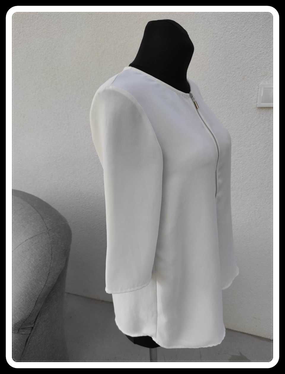 Zara basic biała bluzka koszula damska XS 34 oraz 36 S