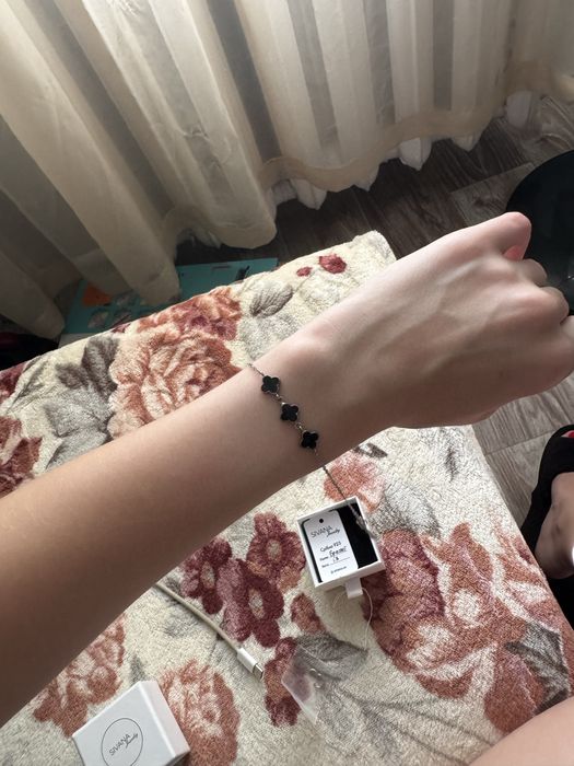 Браслет конюшини серебряний