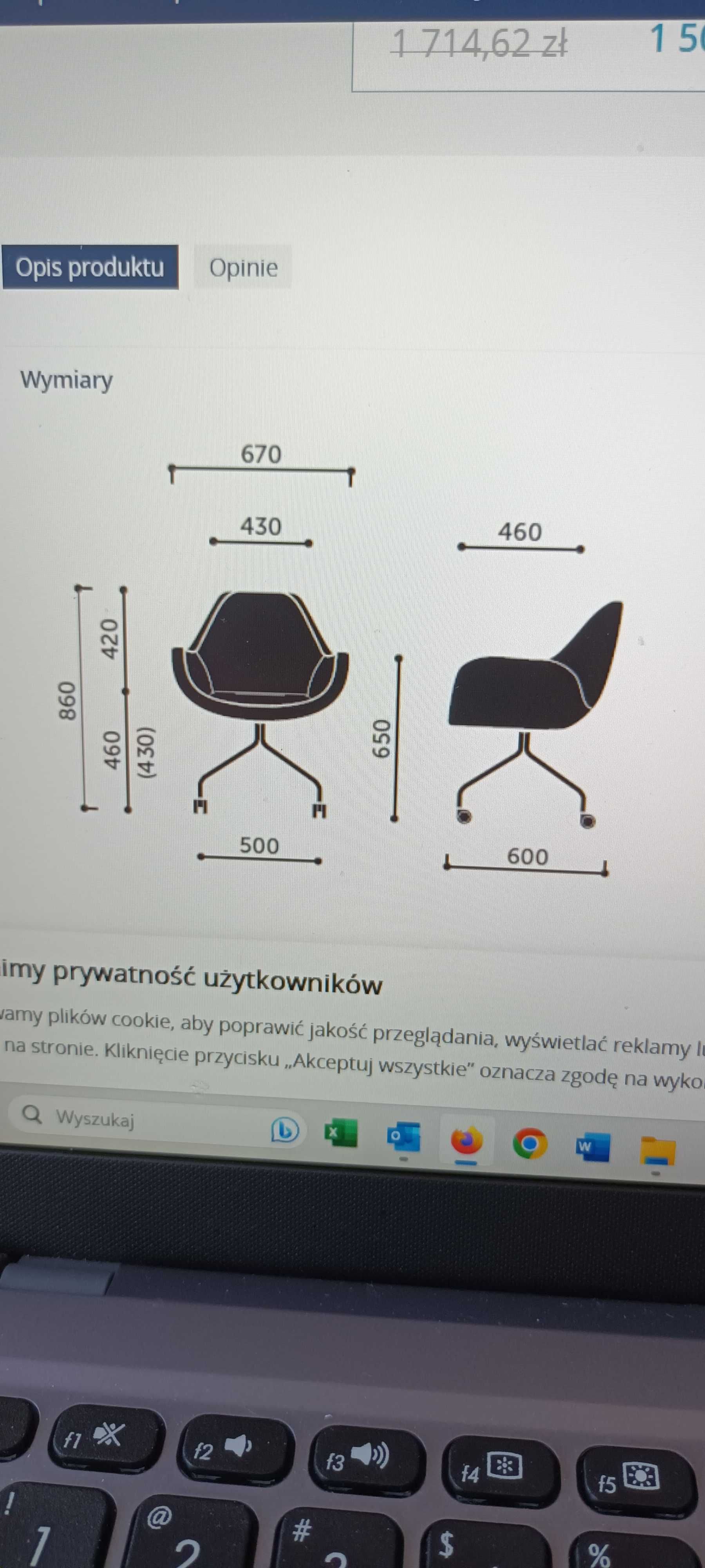 Fotel biurowy 6 sztuk