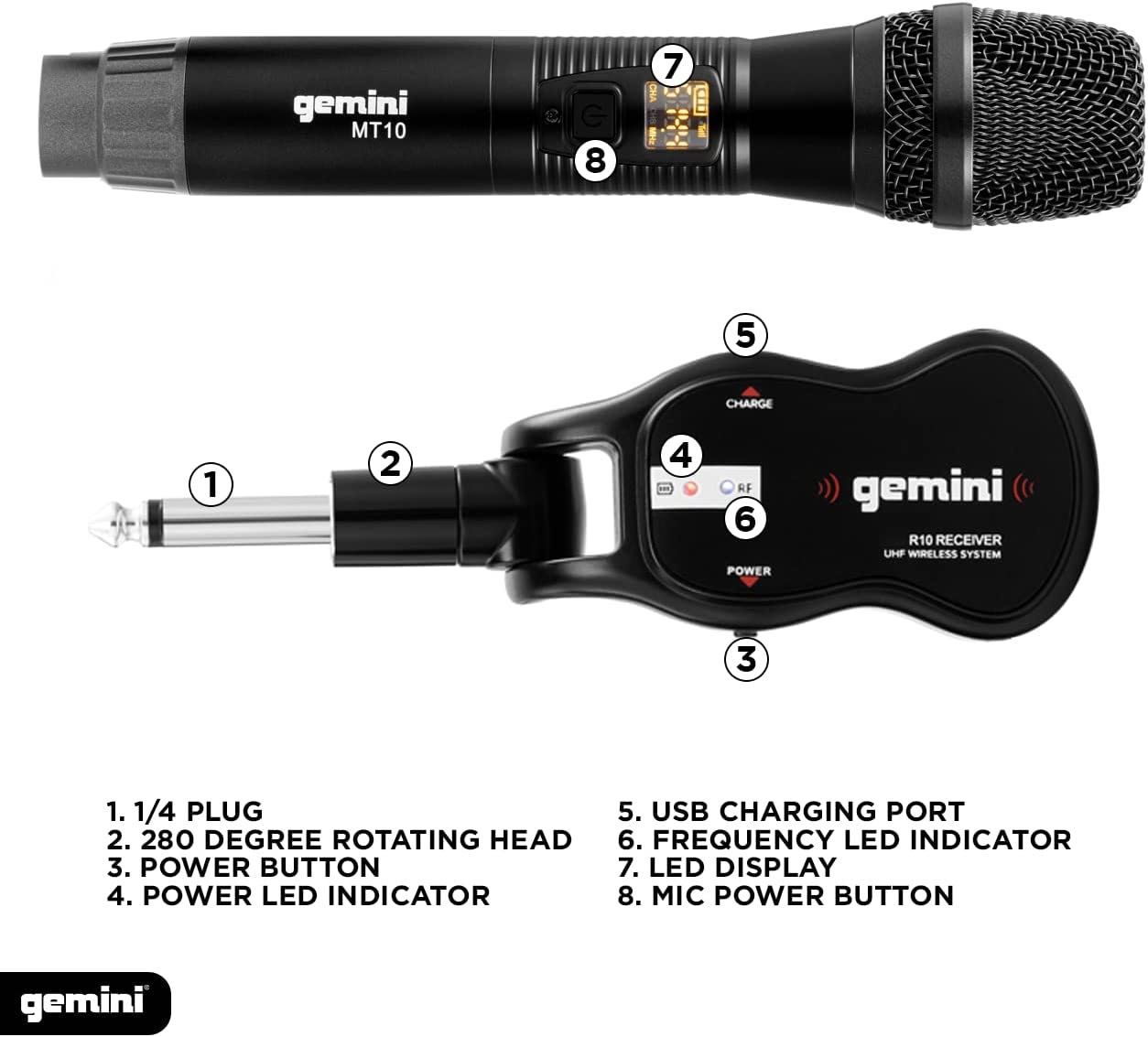 Gemini Sound GMU-M100 Профессиональный беспроводной микрофон