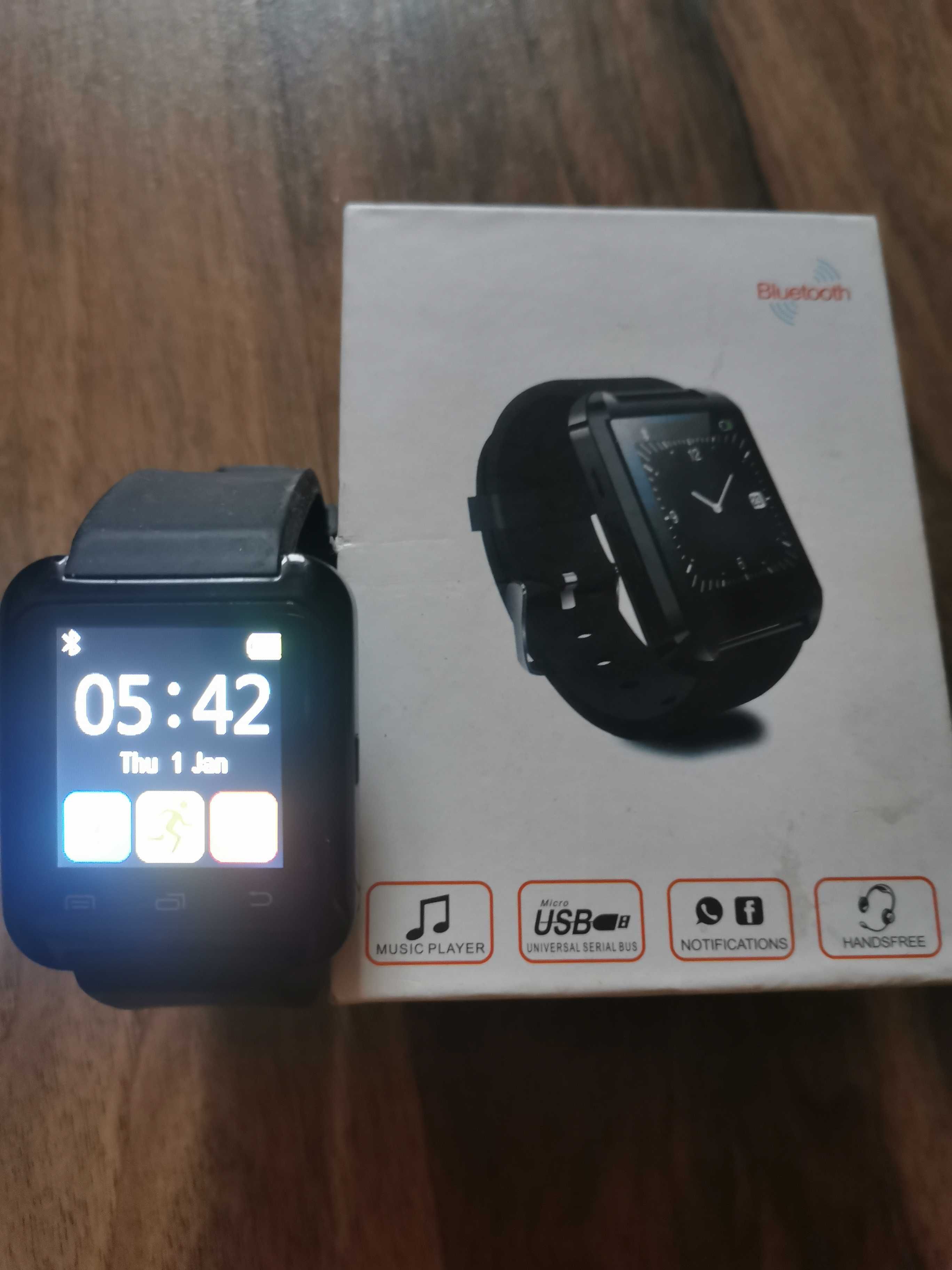 Czarny Smart Watch .Zegarek Bluetooth